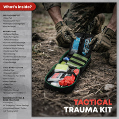 VLITEPRO Survival First Aid Kit tourniquet ready for rapid bleeding control