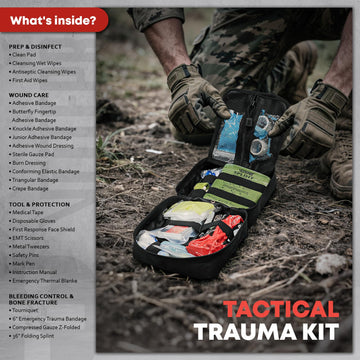 VLITEPRO IFAK open-pack shows organized compartments for rapid access in emergencies