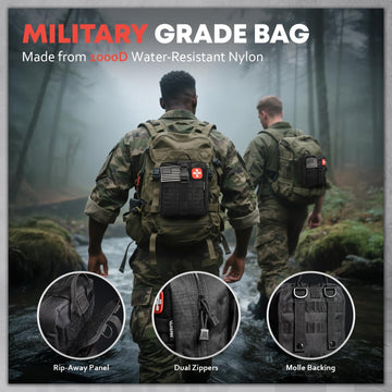 VLITEPRO Molle pouch back-attachment enables versatile outdoor mounting