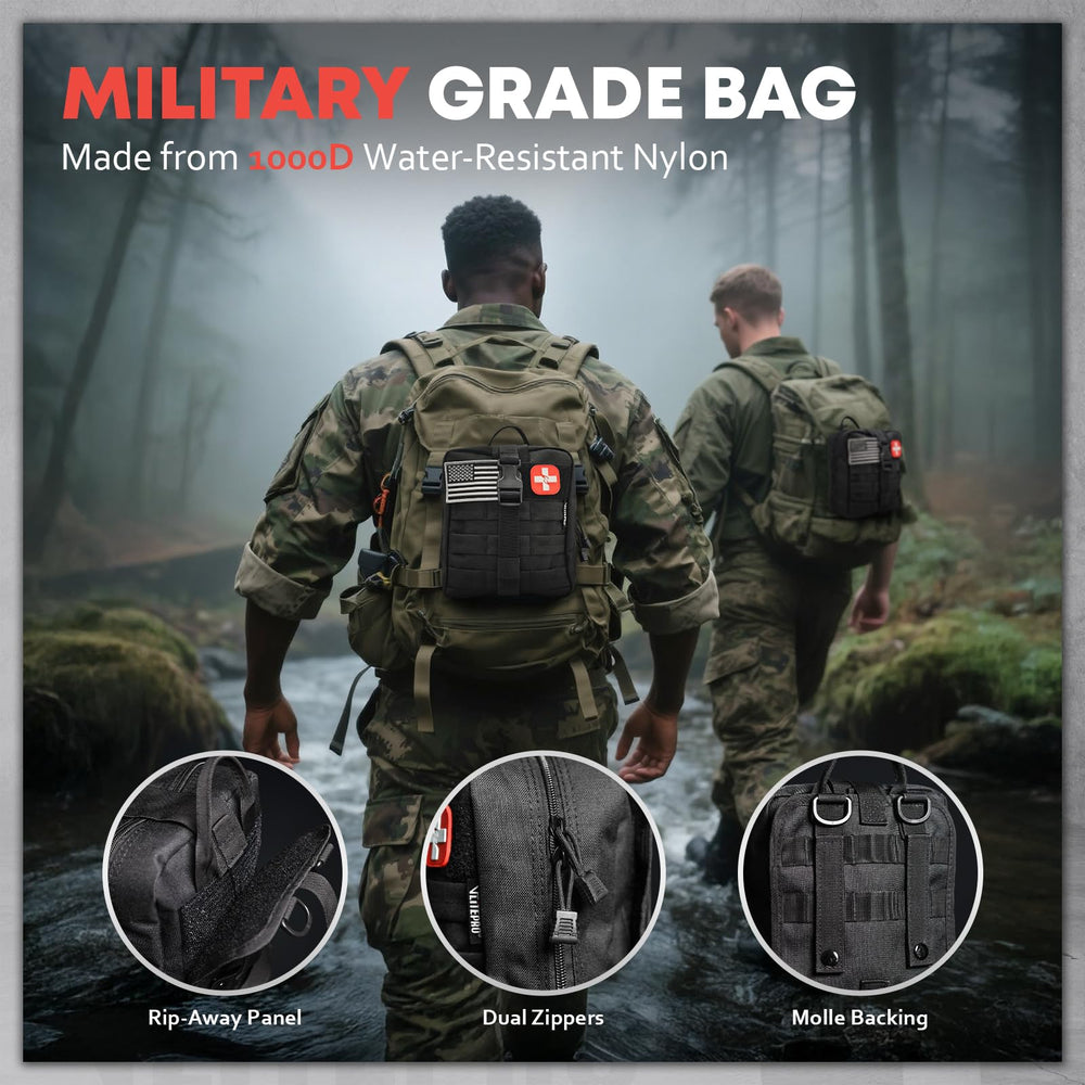 VLITEPRO Molle pouch back-attachment enables versatile outdoor mounting