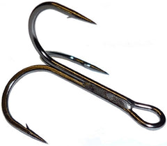 VMC 9650 X-Strong round bend treble hook in black nickel for durable, reliable lure performance.