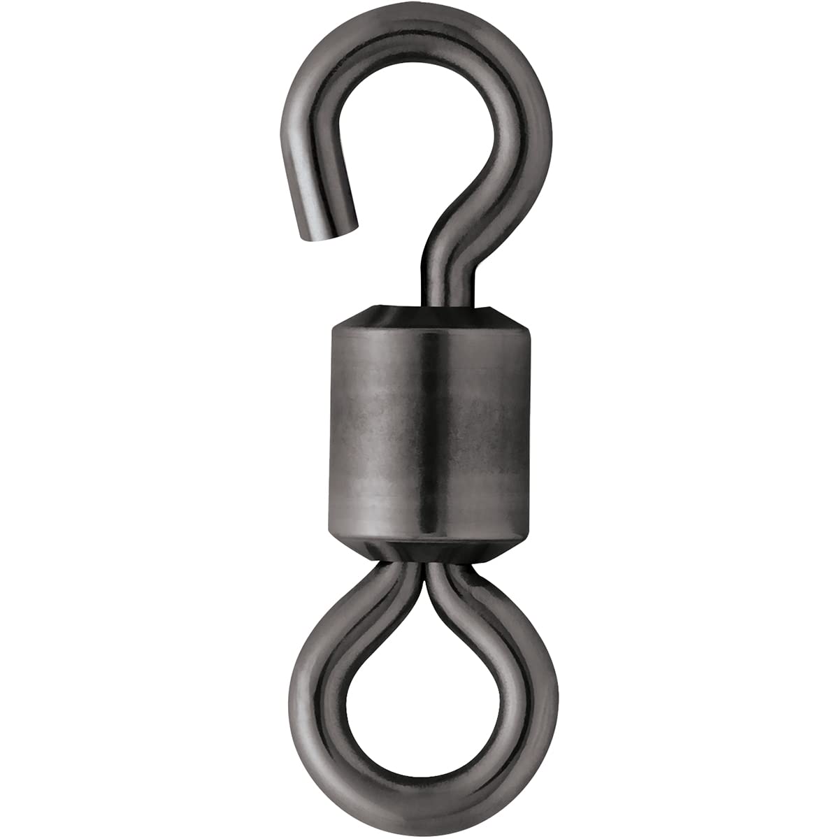 VMC black stainless open eye rolling swivel for saltwater rigs reduces line twists