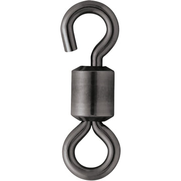 VMC black stainless open eye rolling swivel for saltwater rigs reduces line twists