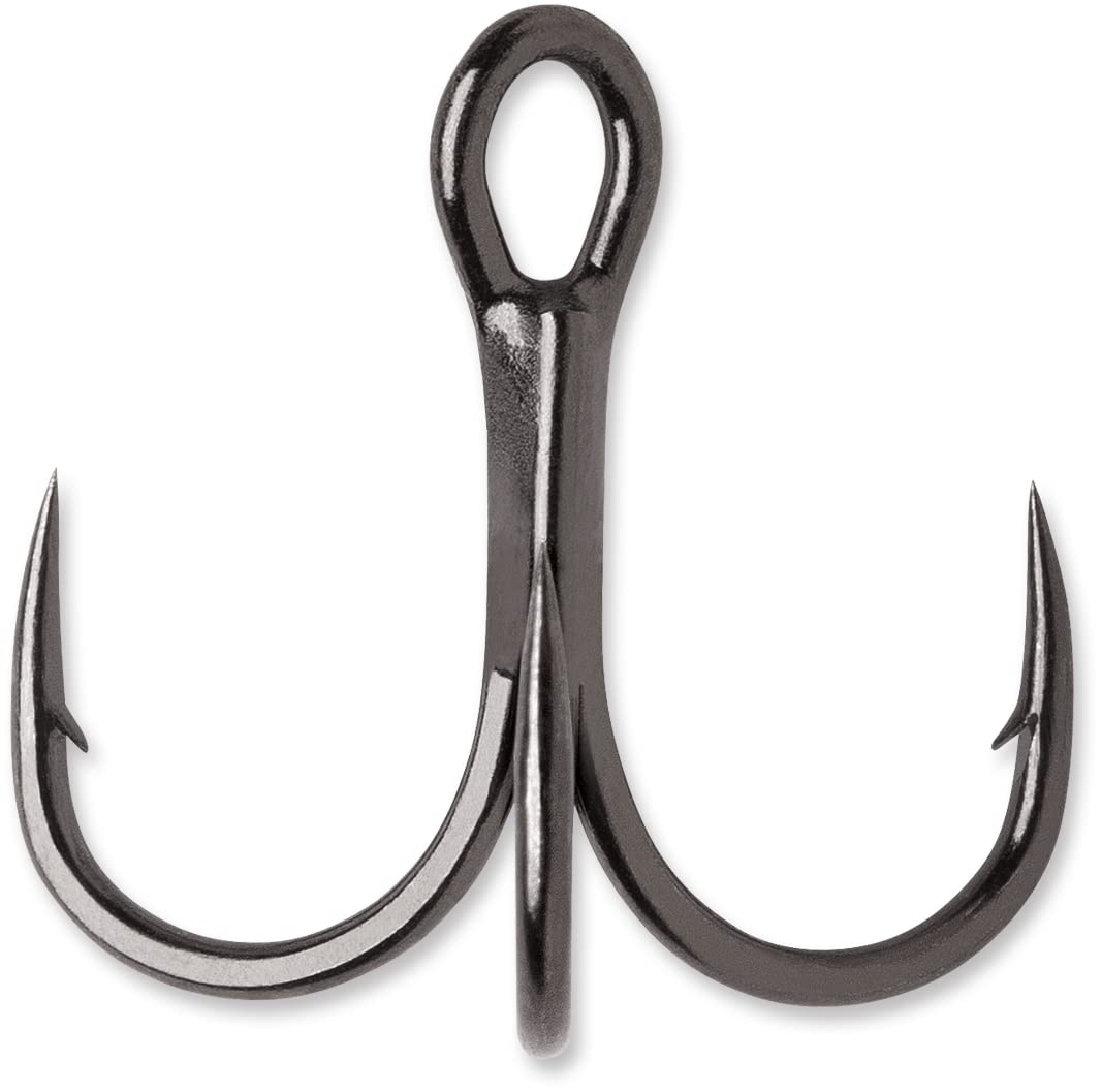 VMC Bladed Hybrid Treble Short 1X Black Nickel #12 front view highlights corrosion resistance.