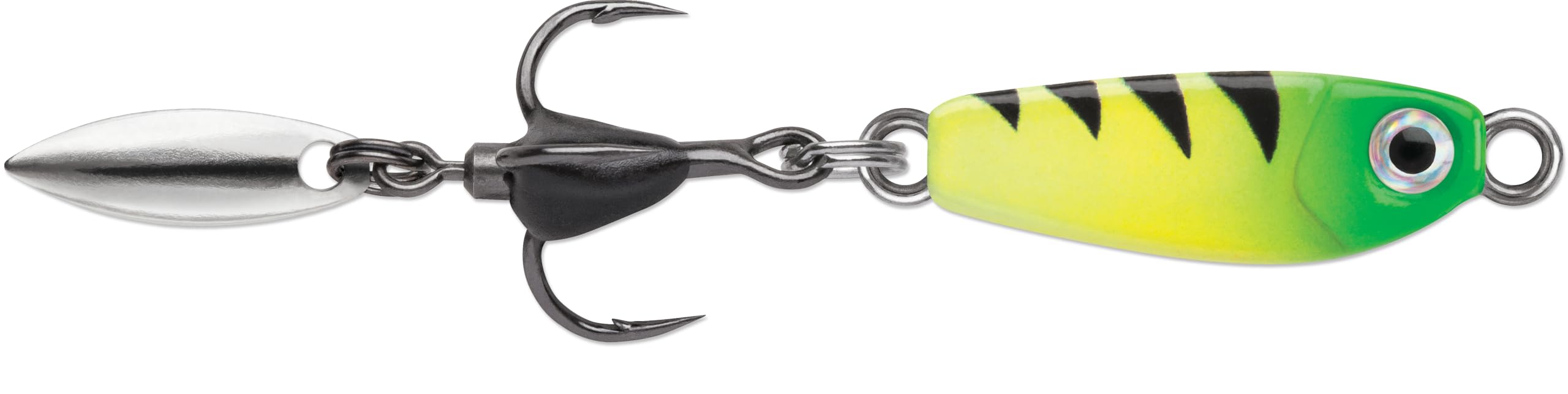 VMC Bull Spoon 1/8 oz Glow Slimy Lime blade lure attracting freshwater and saltwater fish