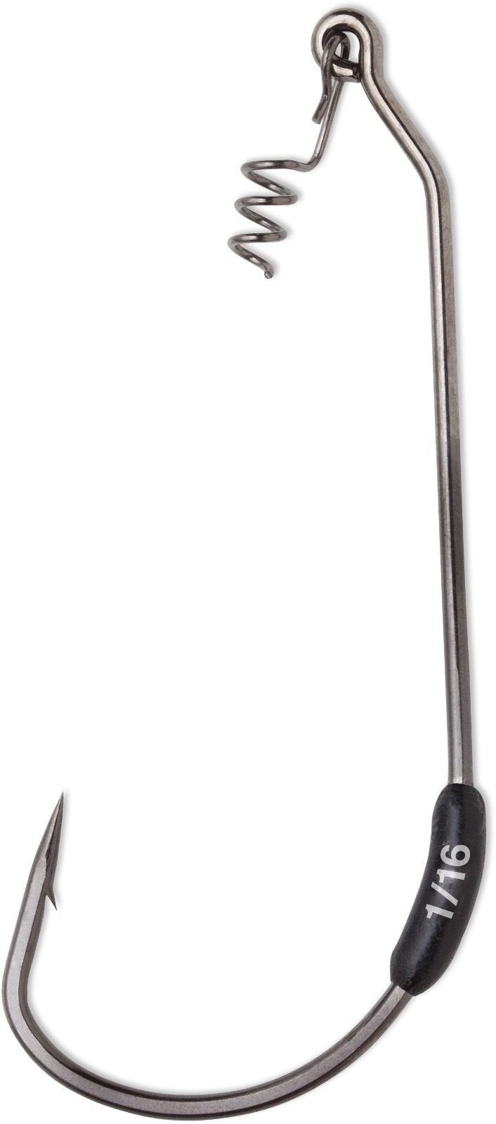 VMC Drop Dead Weighted Hook 1/16 black nickel, #4/0, for precise bait presentation.