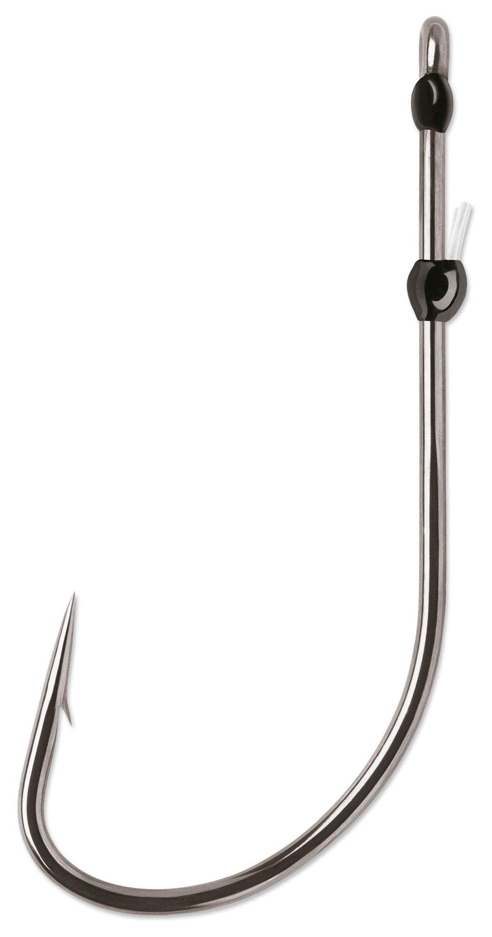 VMC Finesse Neko Hook 2/0 black nickel close-up showing offset point
