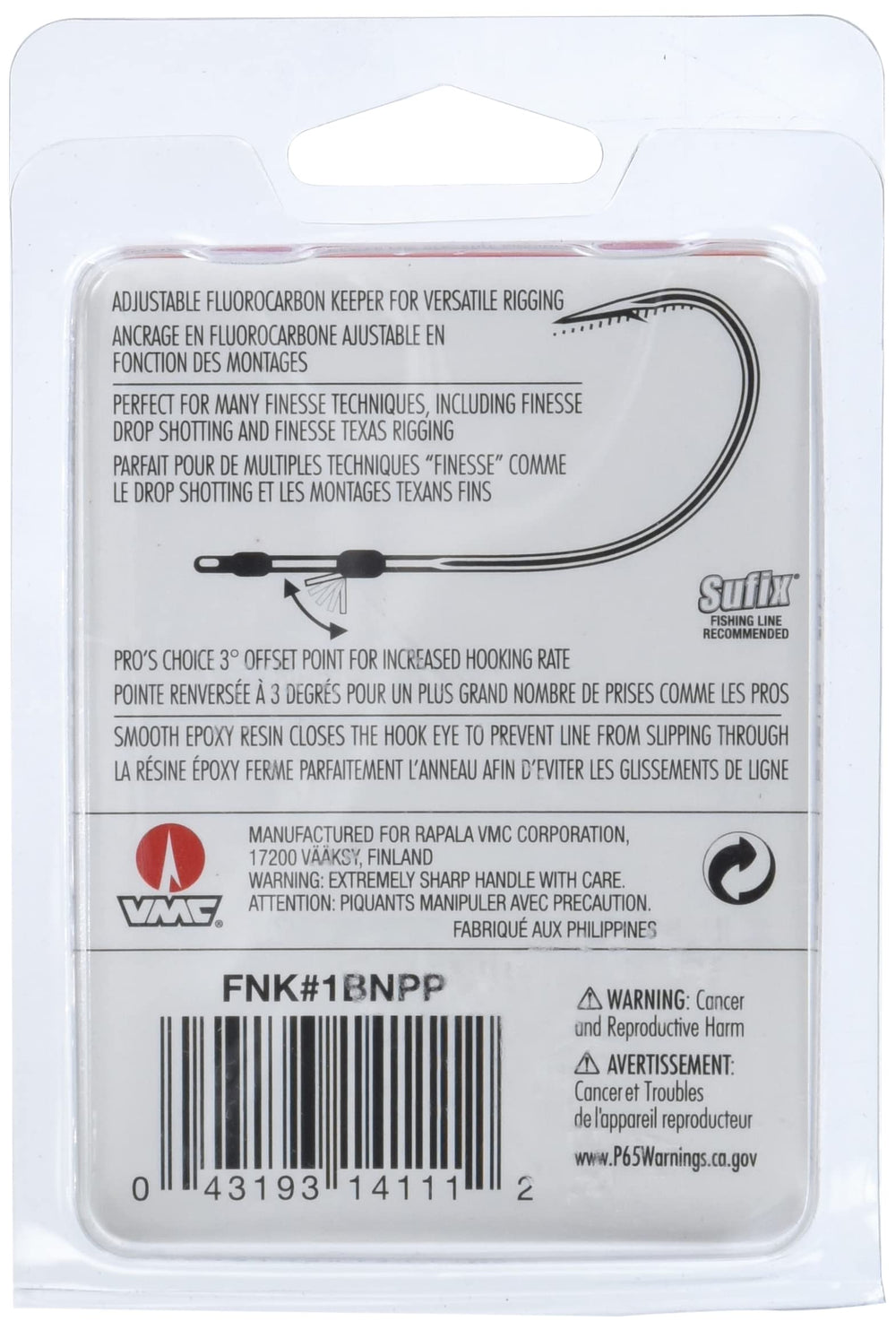 VMC Finesse Neko Hook forged construction for durability