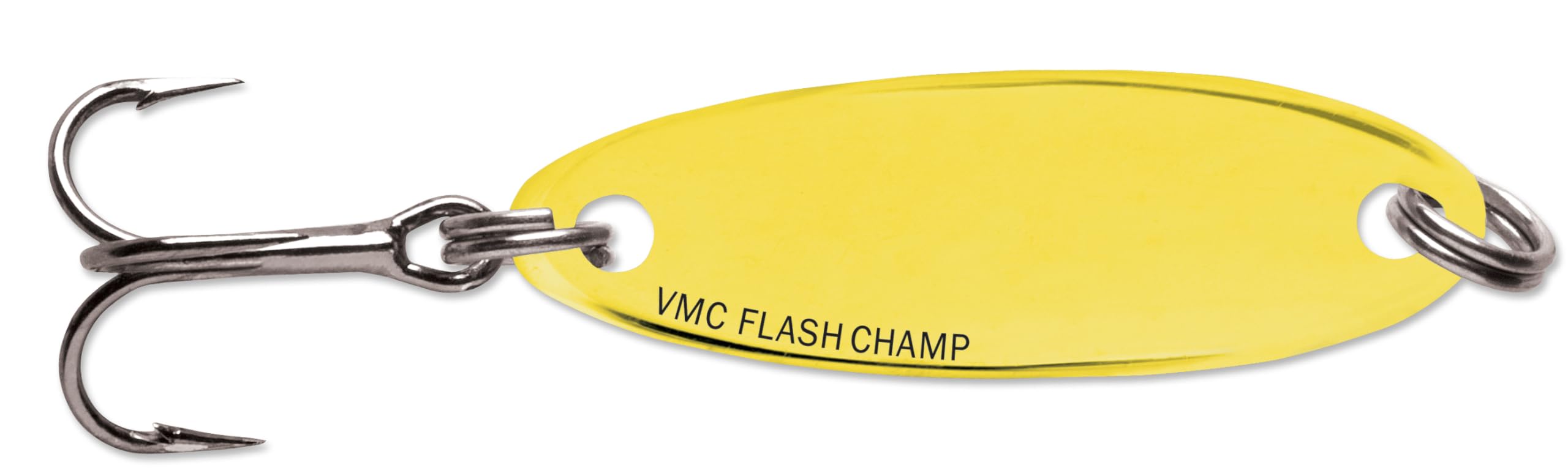 VMC Flash Champ Spoon light reflection demonstrates flash for casting and jigging versatility.