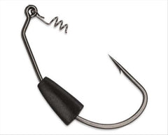 VMC heavy-duty weighted swimbait hook 6/0 with 1/4 oz weight secures bait for open-water retrieves