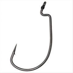 VMC Heavy Duty Wide Gap Hook #4/0 in black nickel, ideal for heavy cover and strong hookups.