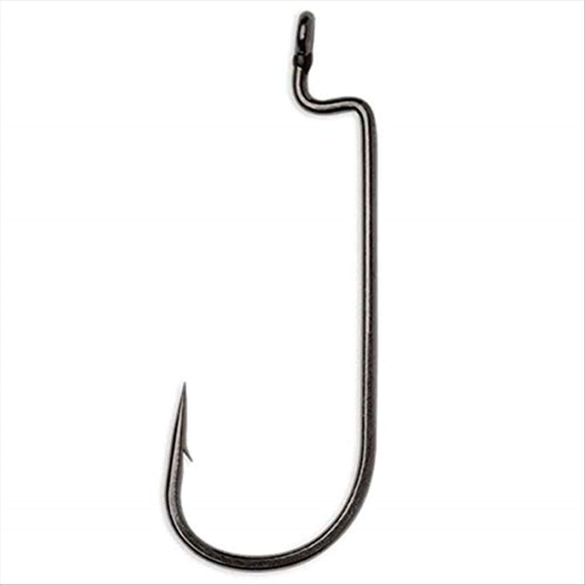 VMC heavy duty worm hook 2/0 in black nickel for heavy cover rigs and braided line