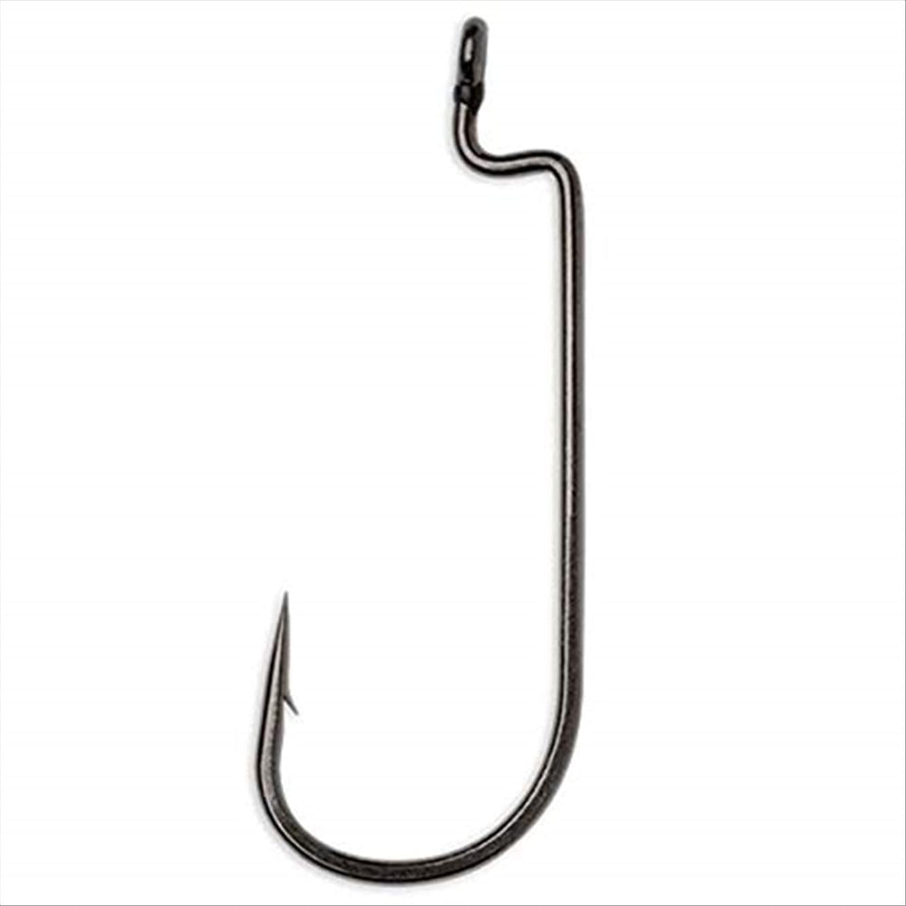 VMC heavy duty worm hook #3/0 in black nickel for braided lines and heavy cover rigs.
