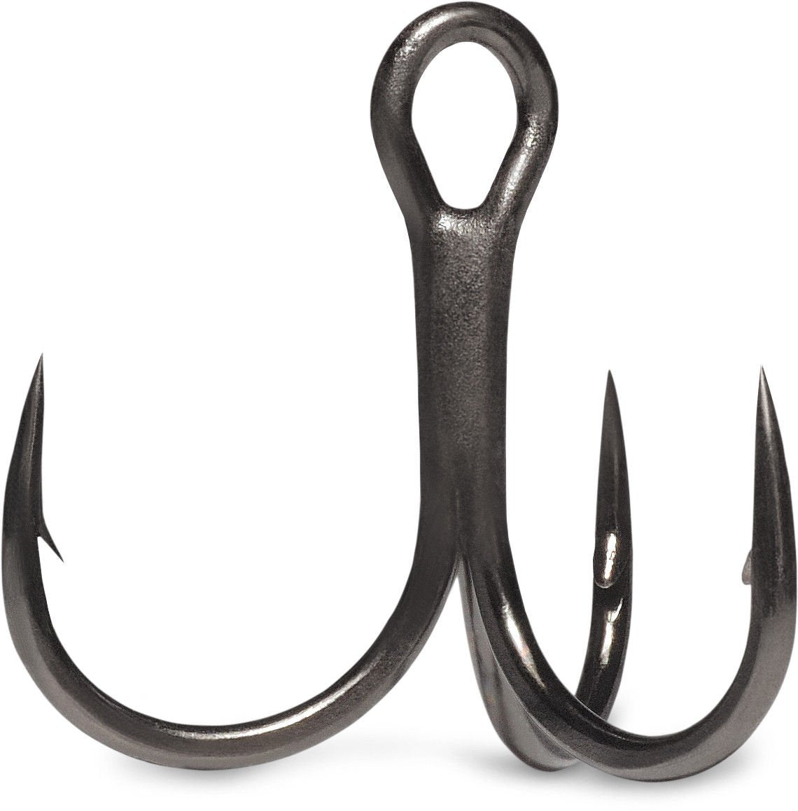 VMC Hybrid Treble Short 1x Hook size four in black nickel for versatile lure setups.