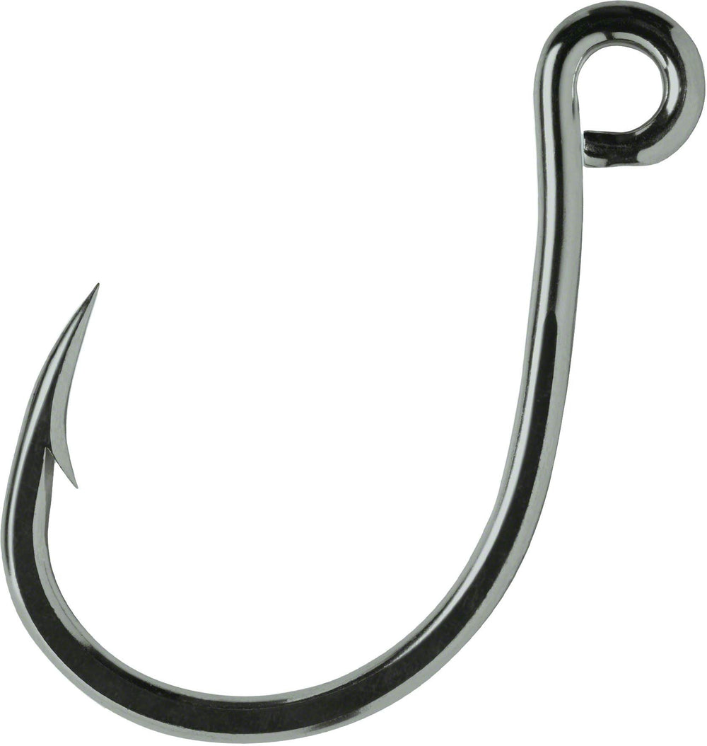 VMC inline single hook black nickel 1-0 for outdoor use, offering corrosion-resistant durability