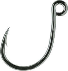 VMC inline single hook black nickel 1-0 for outdoor use, offering corrosion-resistant durability