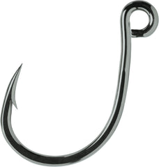 VMC inline single hook black nickel #6/0 close-up for durable rigs