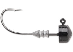 VMC Ned Rig Jig 1/16 Black close-up shows secure keeper and durable forged construction