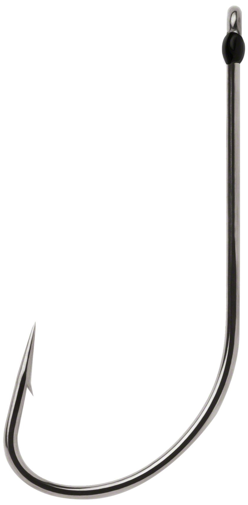 VMC Neko Hook Black Nickel #1/0 with stealth finish for finesse rigs.