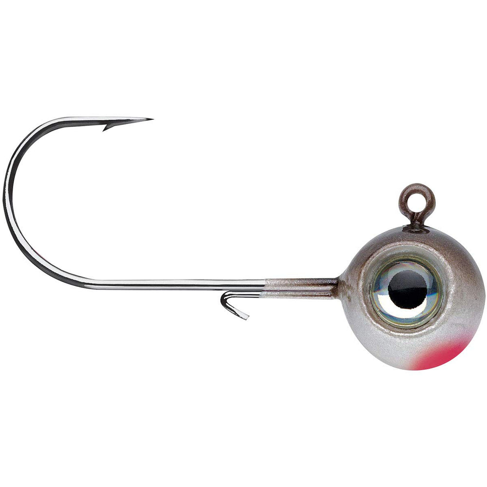 VMC Neon Moon Eye Jig 3/8 Fathead side profile shows aspirin-shaped head for added control.