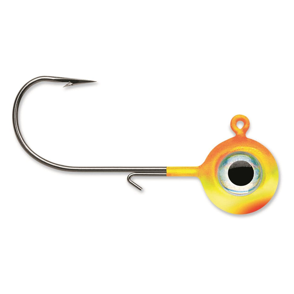 VMC Neon Moon Eye Jig glow material close-up highlights construction.