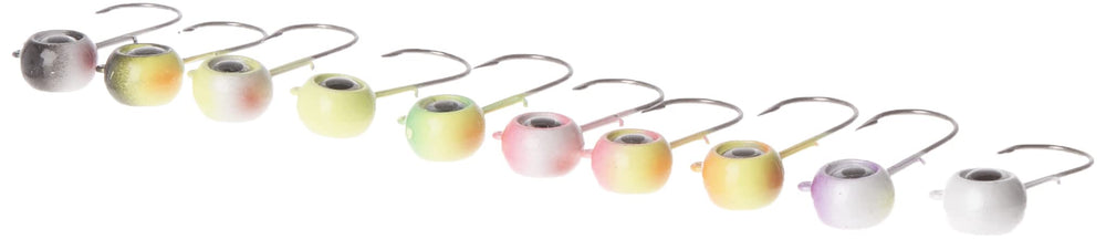 VMC Neon Moon Eye Jig Kit quick strike trailer hook ready for versatile rigging.