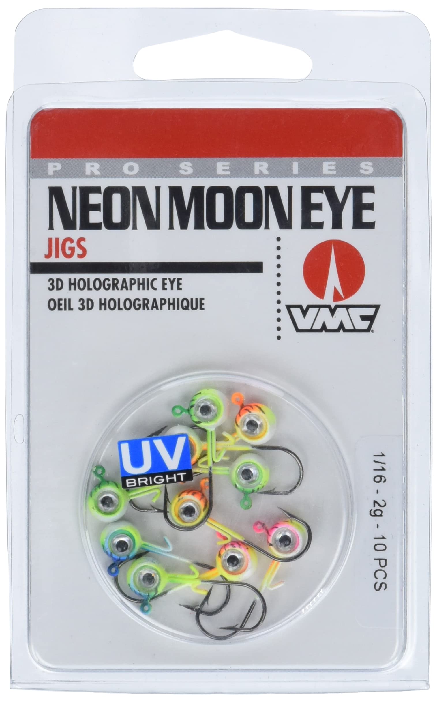 VMC Neon Moon Eye Jig UV Kit glow under light test
