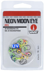 VMC Neon Moon Eye Jig UV Kit glow under light test