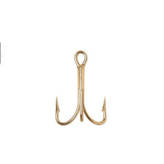 VMC Oshaughnessy treble hook 14 gold for precise hooksets and durable performance in rigs