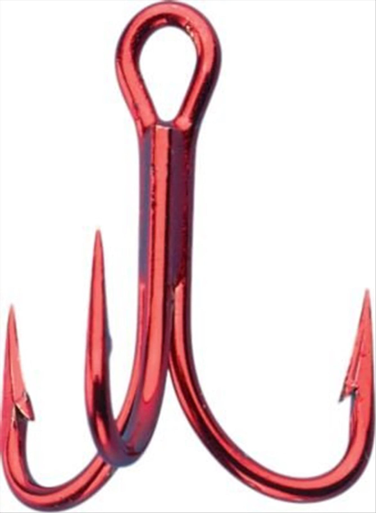 VMC O'Shaughnessy Treble Short 4X Tin Red #2 close-up hook for reliable lure hookups
