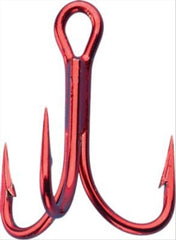 VMC O'Shaughnessy Treble Short 4X Tin Red #2 close-up hook for reliable lure hookups