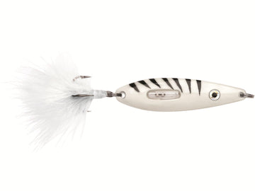 VMC Rattling Roach Spoon Glow Tiger attracts perch and walleye under ice.