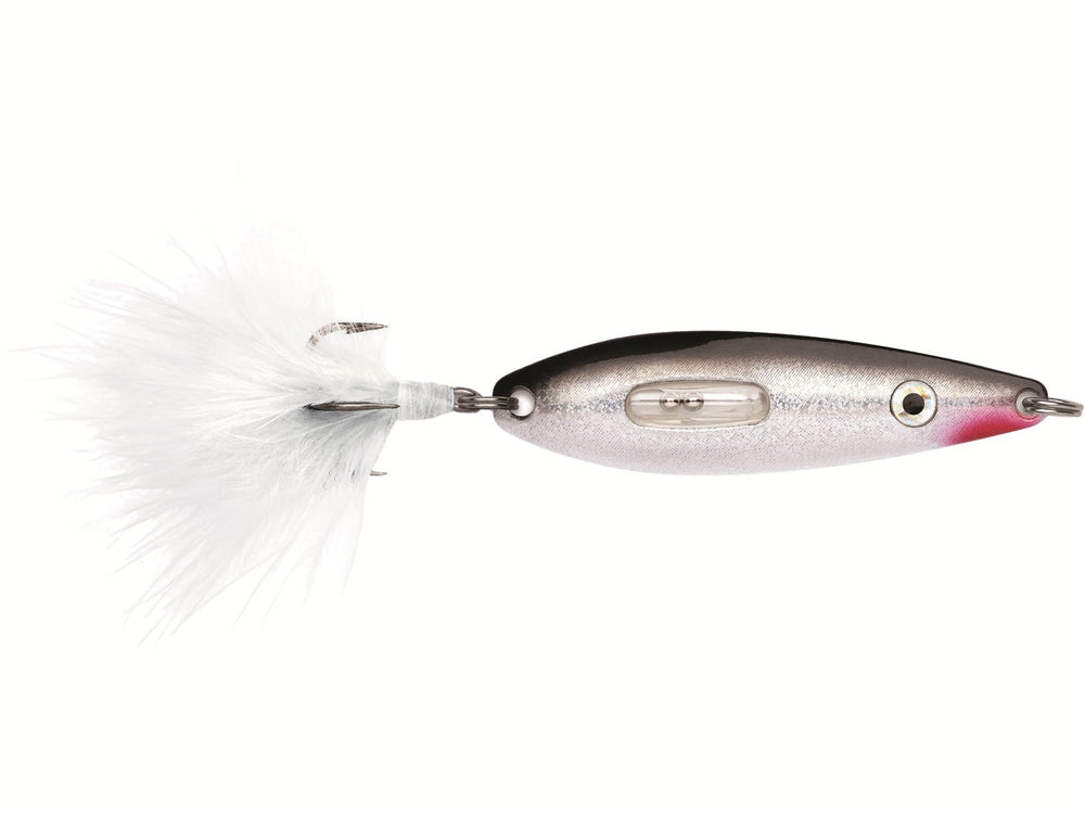 VMC Rattling Roach Spoon 1/32 oz Shiner attracts panfish with rattling action.