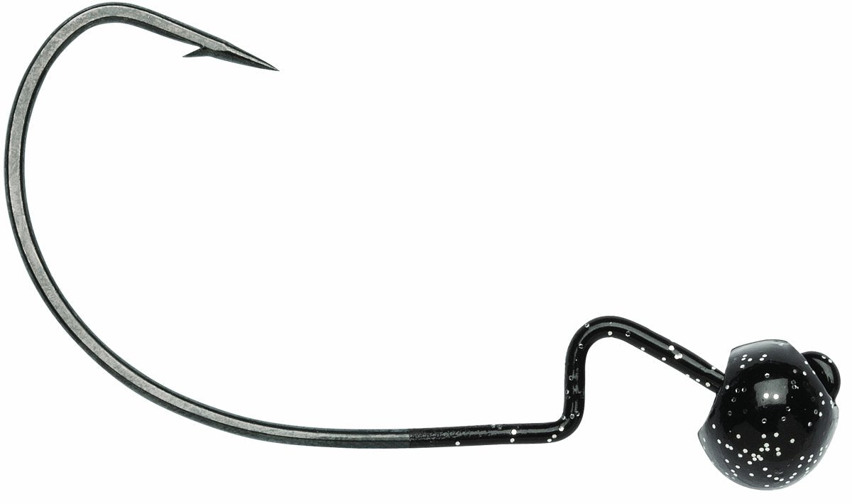 VMC Rugby Jig RJ18-BK four-pack in black finish for versatile fishing across rocks, weeds, and docks.