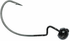 VMC Rugby Jig RJ18-BK four-pack in black finish for versatile fishing across rocks, weeds, and docks.