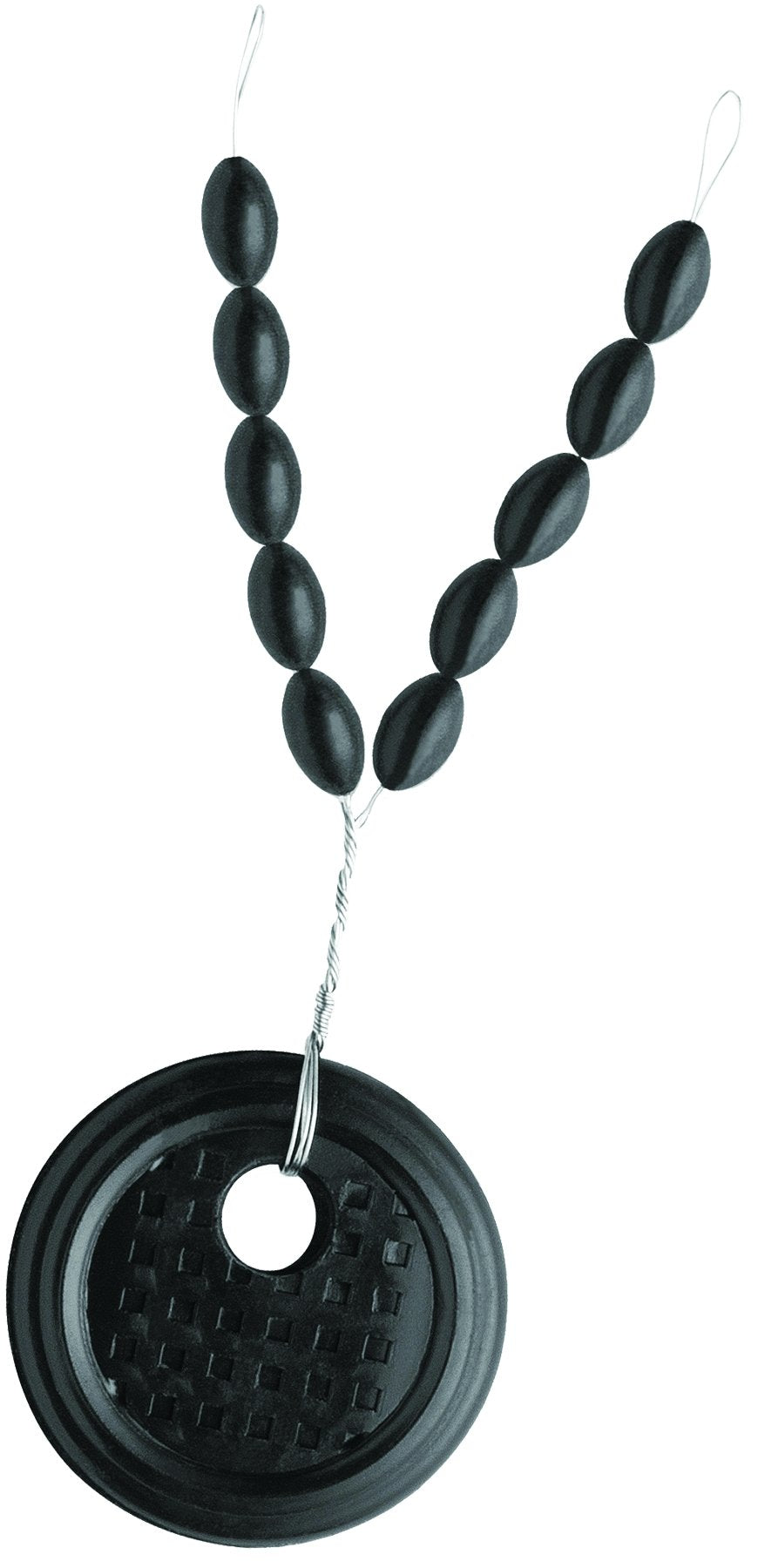 VMC Sinker Stops Medium in black for secure weight placement on punch, flipping, or pitching rigs.