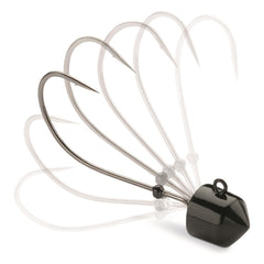 VMC SNRJ18 1/8 oz black Swingin Ned Rig Jig in water for natural crawling action.