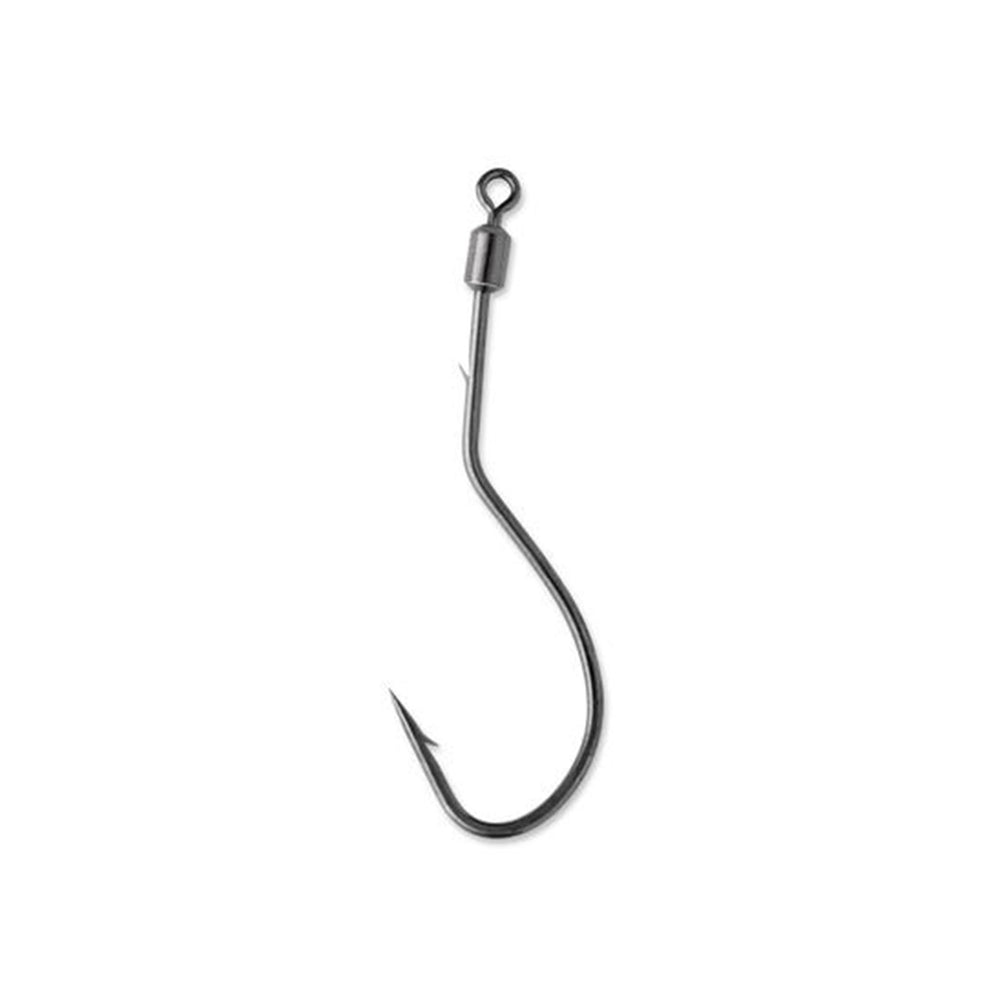 VMC Spindrift Hook Black Nickel #1/0 shown for rigging with a durable finish and sharp point.