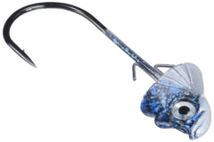 VMC Swimbait Jig Blue Shad with 3D holographic eyes enhances realism
