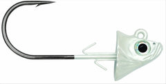 VMC Swimbait Jig with concave head for realistic minnow look and improved jig action