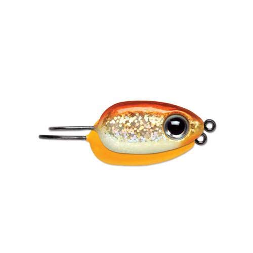 VMC Tear Drop Jig 1/16 oz Glow Orange Fire UV finish texture and color.