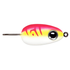 VMC Tear Drop Jig 1/16 oz Glow Pink Fire UV glows to attract bites in low light.