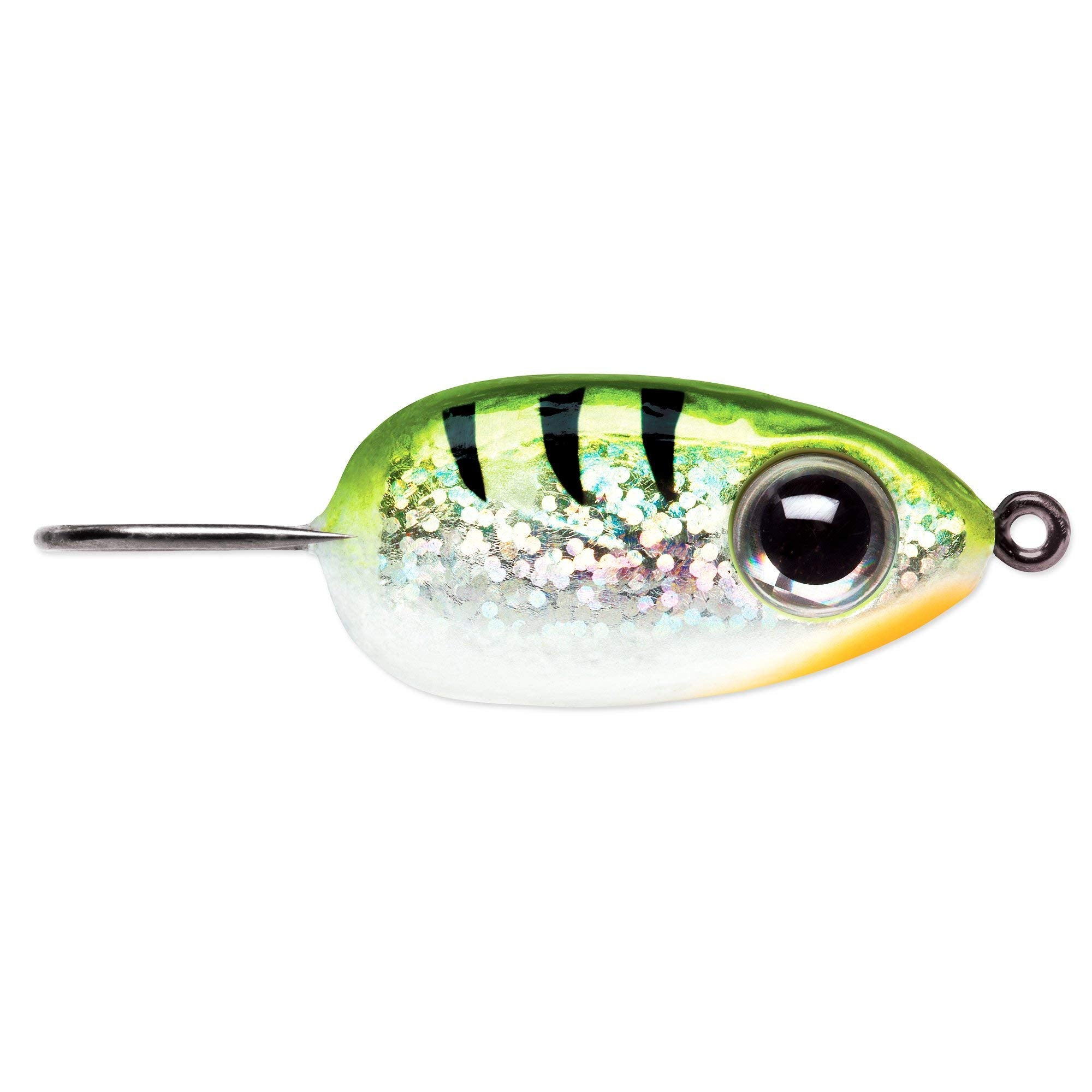 VMC Tear Drop Jig 1/16 oz Glow Pink Fire UV presents a clear shallow-water presentation.
