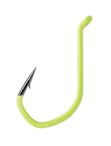 VMC TechSet Live Bait Hook Flo Chartreuse #2 ready for precise hook sets in live bait presentations.