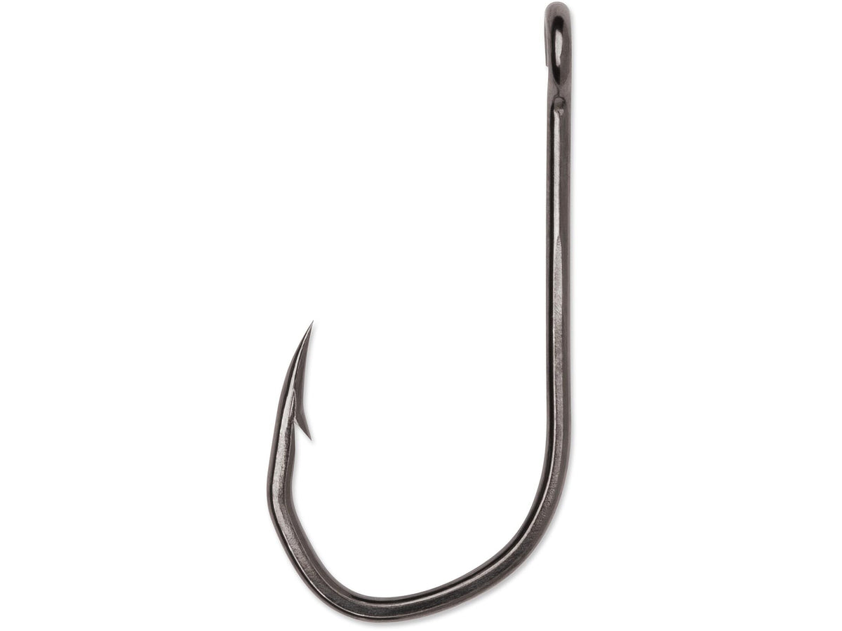 VMC TechSet Siwash Open Eye 1X Black Nickel #6/0 hook for durable lure connections.