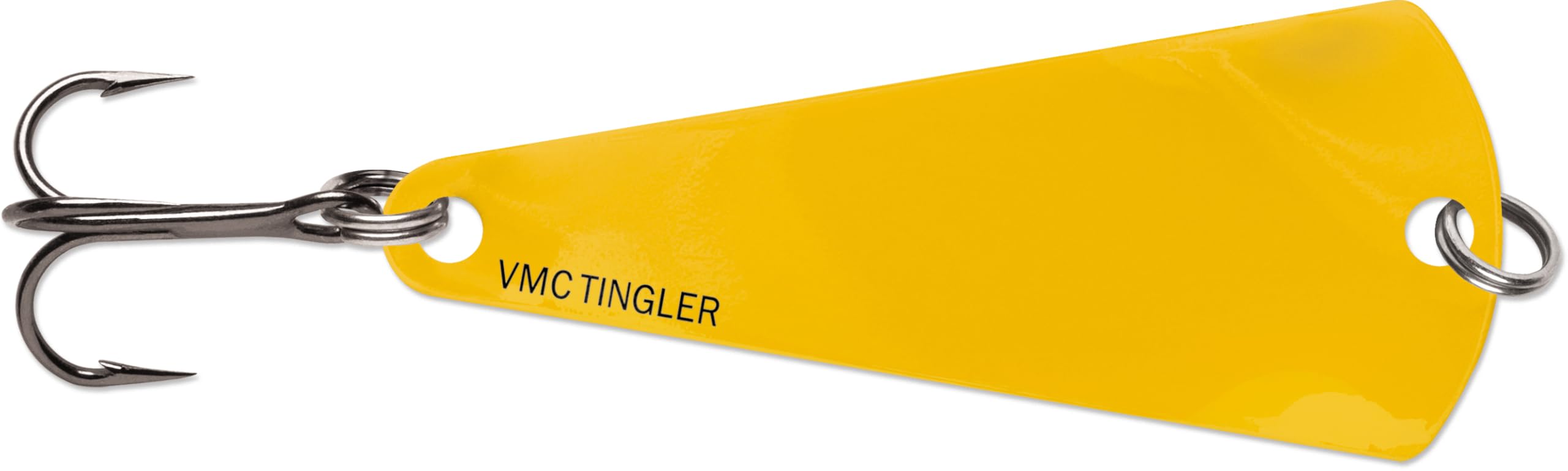 VMC Tingler Spoon Glow Fire Tiger side view showing compact profile for versatility