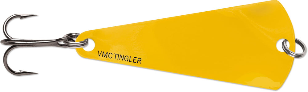 VMC Tingler Spoon Glow Fire Tiger side view showing compact profile for versatility