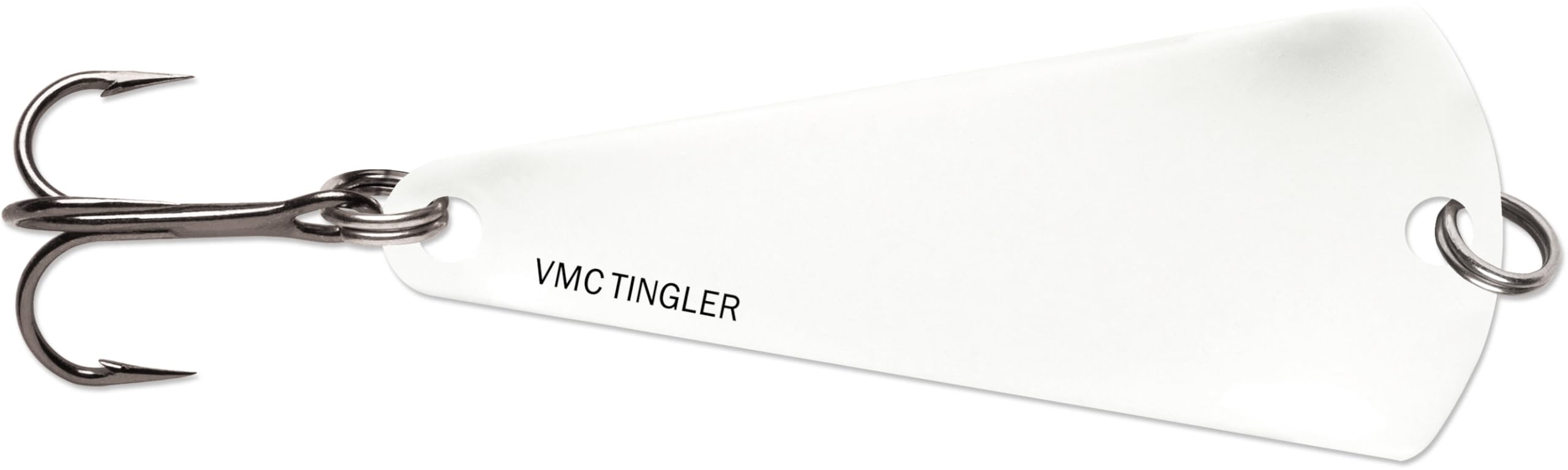 VMC Tingler Spoon Glow Pink Squirrel side view showing ergonomic handle and compact form