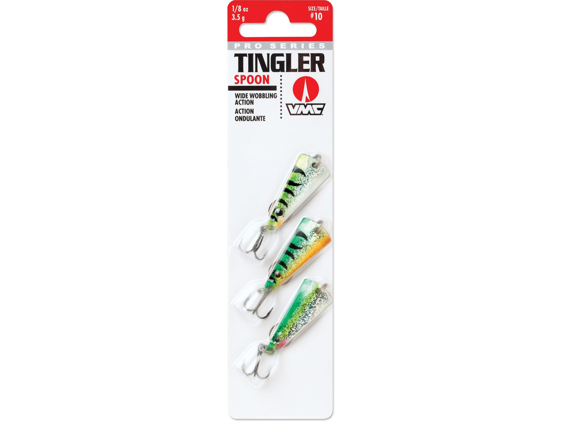 VMC Tingler Spoon Kit 3/16 oz Live ready for use in fresh or saltwater setups