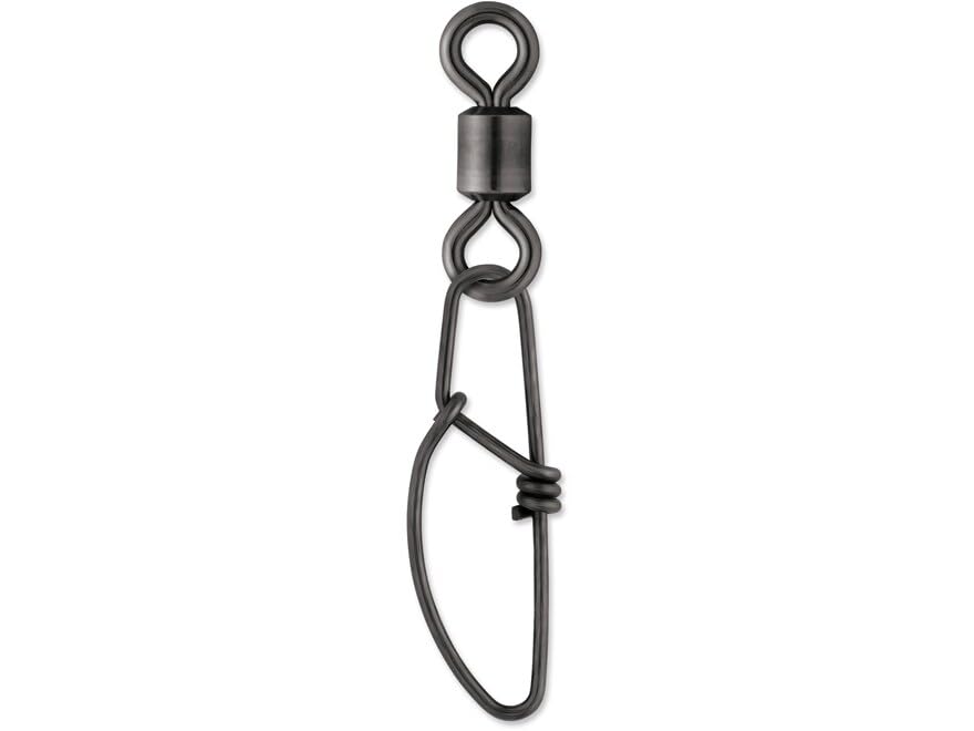 VMC Touch-Lok Snap Swivel #8 in black nickel for smooth rotation and quick locking